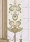 Panel Perde Motifli Dijital Baskılı K.Beyaz - Altın Panel Perde Motifli Dijital Baskılı K.Beyaz - Altın
