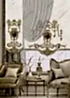 Panel Perde Motifli Dijital Baskılı K.Beyaz - Altın Panel Perde Motifli Dijital Baskılı K.Beyaz - Altın