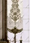 Panel Perde Motifli Dijital Baskılı Krem - Altın Panel Perde Motifli Dijital Baskılı Krem - Altın